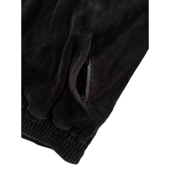 Vintage Perry Ellis America Active Men's XXL Black Blue Gray Velour Zip Jacket - Picture 5 of 9